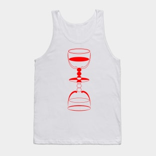 Half Full Half Empty Art Deco Cups Tank Top